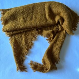 Anthropology Fringed Long Soft Triangle Blanket Scarf